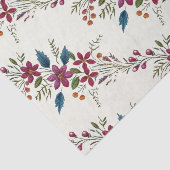 Retro Floral Folk Christmas Tissuepapier (Detail)