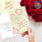 Retro Floral Funny Husband Valentine's Day Kaart