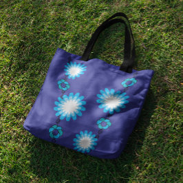 Retro Floral Garland Canvas tas