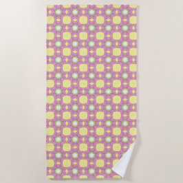 Retro floral geometric patterned strandlaken