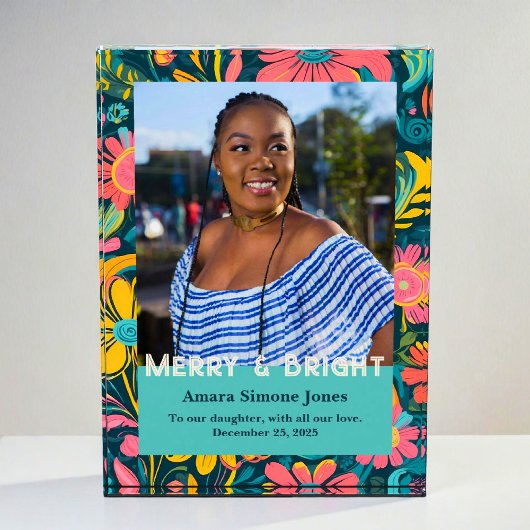 Retro Floral Gifts for African American Daughter Fotoblokken