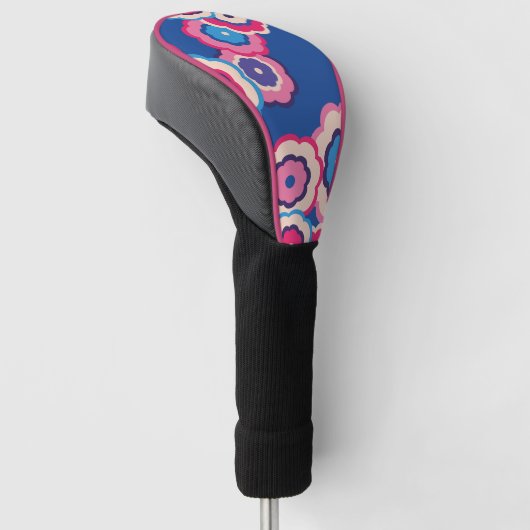 Retro Floral Golf Head-Hoesje Golfheadcover (Schuin)