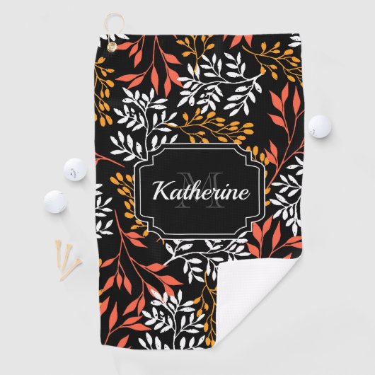 Retro Floral Golfhanddoek (Insitu)