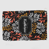 Retro Floral Golfhanddoek (Horizontaal)