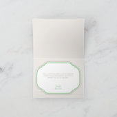 Retro Floral Green & Khaki Dank u kaarten (Binnen)