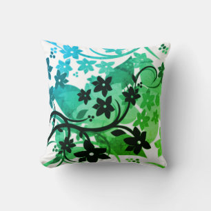 [Retro Floral] Greenleaf Botanical Graphic Design Kussen