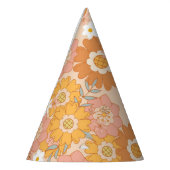 Retro floral groovy baby feesthoedjes (Links)