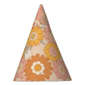 Retro floral groovy baby feesthoedjes (Rechts)