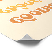 Retro floral groovy goodies verjaardagsfeest poster (Hoek)