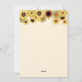 Retro Floral Groovy Graduation Invitations Feestdagenkaart (Achterkant)