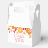 Retro Floral Groovy verjaardag Bedankdoosjes (Geopend)