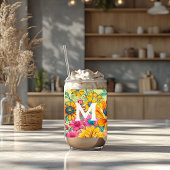 Retro Floral Initiaal Blikvorm Glas