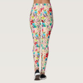 Retro  Floral Leggings (Achterkant)