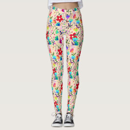 Retro  Floral Leggings