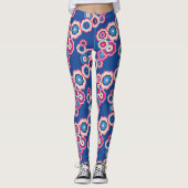 Retro Floral-Leggings Leggings (Voorkant)