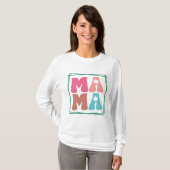 Retro Floral Mama T-shirt (Voorkant volledig)