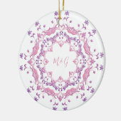 Retro floral mandala keramisch ornament (Links)