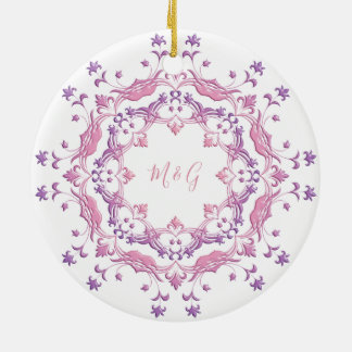 Retro floral mandala keramisch ornament
