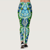 Retro Floral Mandala Mosaic Boho Leggings (Achterkant)