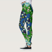 Retro Floral Mandala Mosaic Boho Leggings (Links)