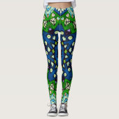 Retro Floral Mandala Mosaic Boho Leggings (Voorkant)