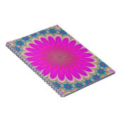 Retro Floral Mandala Psychedelic Flower Power Notitieboek (Rechterzijde)
