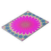 Retro Floral Mandala Psychedelic Flower Power Notitieboek (Linkerzijde)