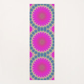 Retro Floral Mandala Psychedelic Flower Power Yogamat (Voorkant)