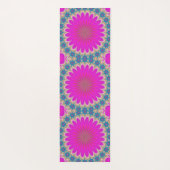 Retro Floral Mandala Psychedelic Flower Power Yogamat (Achterkant)