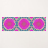 Retro Floral Mandala Psychedelic Flower Power Yogamat (Voorkant (horizontaal))