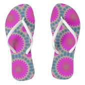 Retro Floral Mandala Psychedelic Flower Teenslippers (Voetbed)