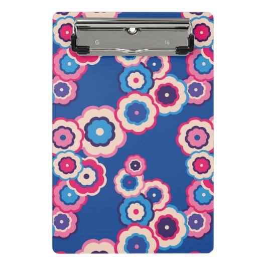 Retro Floral Mini Klembord (Voorkant)