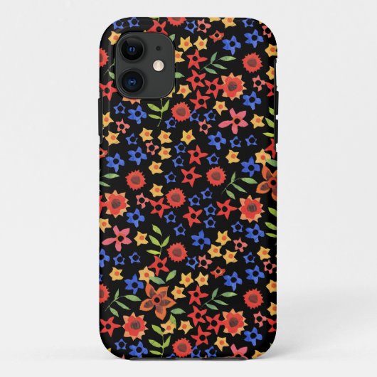 Retro Floral Miniprint Aangepaste iPhone 5/5s Hoes (Achterkant)
