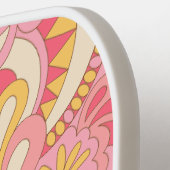 Retro Floral Monogram Girly Pickleball Paddle (Links Detail)