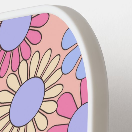 Retro Floral Monogram Pickleball Paddle (Links Detail)