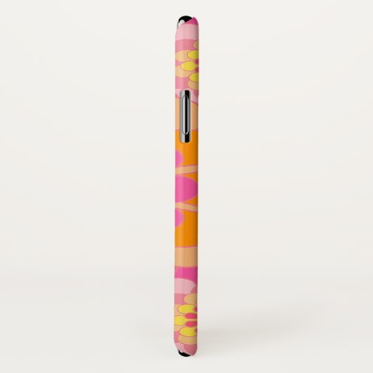 Retro Floral Monogrammed iPhone/iPad case (Achterkant / rechts)