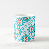 Retro Floral Monogrammed Koffiemok (Center)
