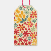 Retro. Floral motifs Cadeaulabel (Achterkant)