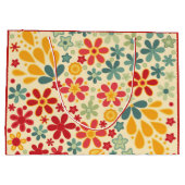 Retro. Floral motifs Groot Cadeauzakje (Achterkant)