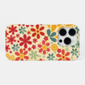 Retro. Floral motifs iPhone Hoesje (Achterkant horizontaal)