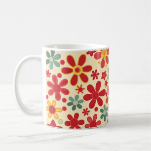 Retro. Floral motifs Koffiemok