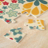Retro. Floral motifs Legpuzzel (Zijkant)