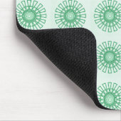 Retro Floral Mousepad, Green Muismat (Hoek)