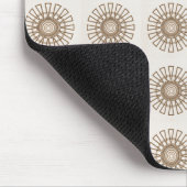 Retro Floral Mousepad, Latte Muismat (Hoek)