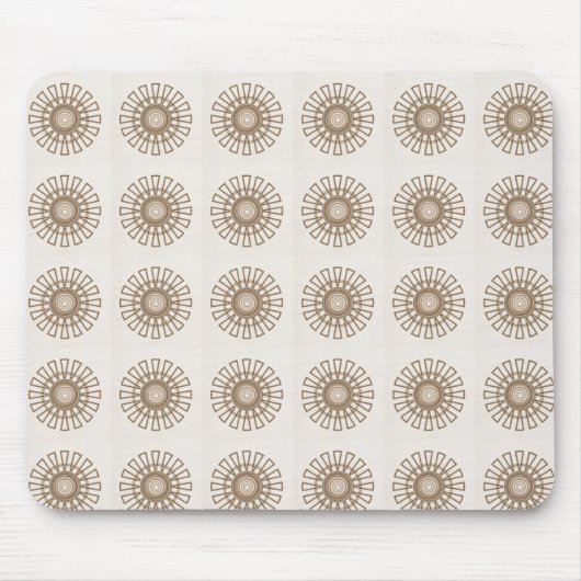 Retro Floral Mousepad, Latte Muismat (Voorkant)