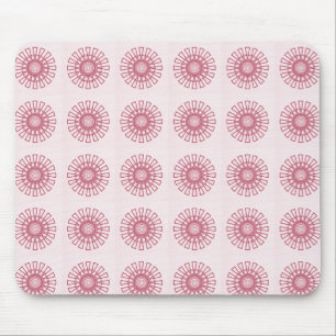 Retro Floral Mousepad, Magenta Muismat