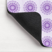 Retro Floral Mousepad, Violet Muismat (Hoek)