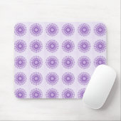 Retro Floral Mousepad, Violet Muismat (Met muis)