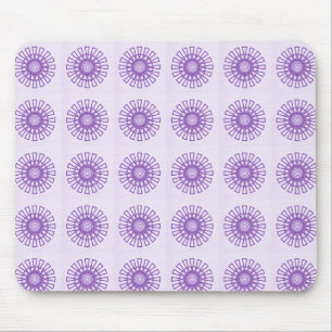 Retro Floral Mousepad, Violet Muismat