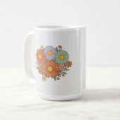Retro Floral Mug – Vintage Daisy & Wildflowers  Koffiemok (Voorkant links)
